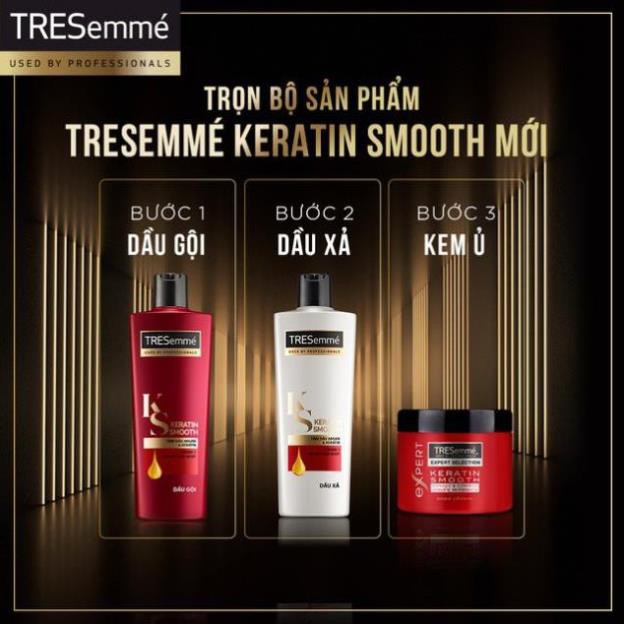 mailinh_4647 [Uni] Combo Gội 640G + Xả 620G Tresemmé Keratin Smooth Tinh Dầu Argan Và Keratin Vào Nếp Suôn Mượt