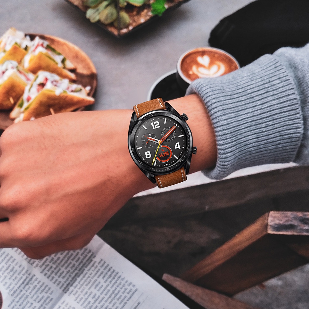 Dây Da Thay Thế Cho ĐồNg Hồ Samsung Galaxy Watch 4 3 Classic Band 42mm / 46mm / Active 2 40mm 44mm Watch 5 Pro