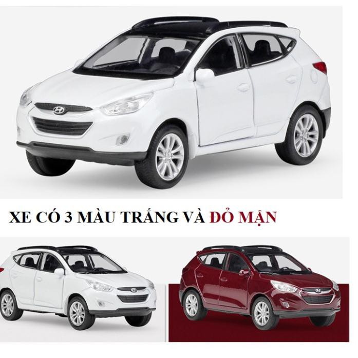 Xe mô hình ô tô Huyndai Tucson tỉ lệ 1:36 xe bằng sắt chạy cót mở 2 cửa trước hàng Quảng Châu