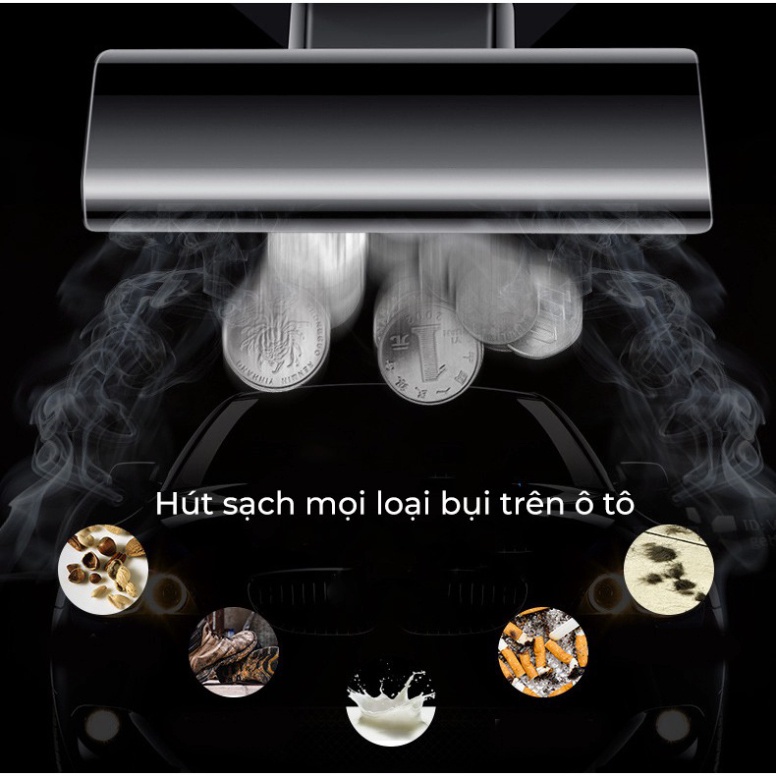 Máy Hút Bụi Oto Aikesi - Máy Hút Bụi Mini Cầm Tay - Lực Hút 4000Pa Kèm 4 Đầu Hút -  Hút Sạch Mọi Ngóc Ngách