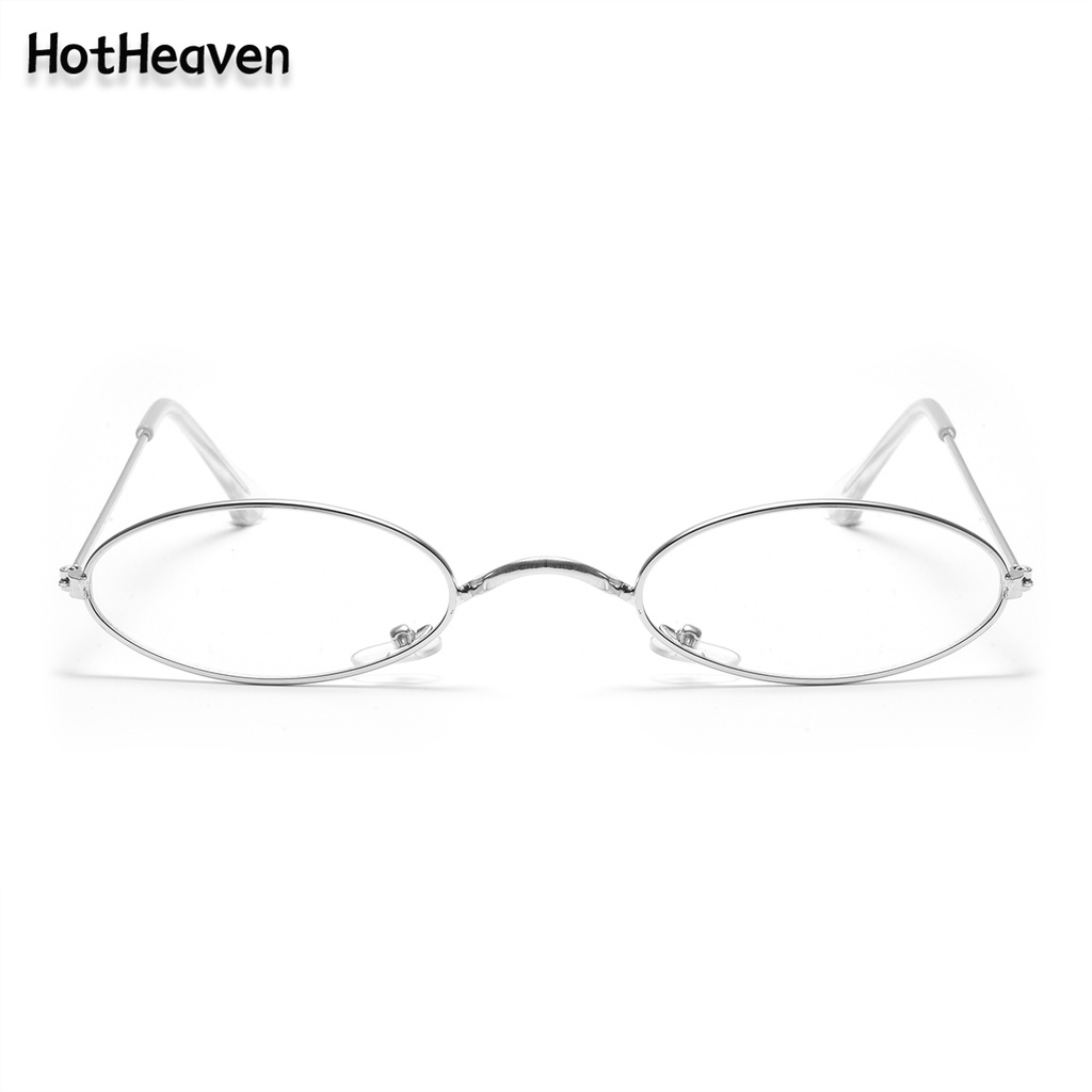 Kính Mát Tròng Oval Chống Tia UV400 Gọng Bạc Nhỏ 6 Kiểu Thời Trang Unisex
