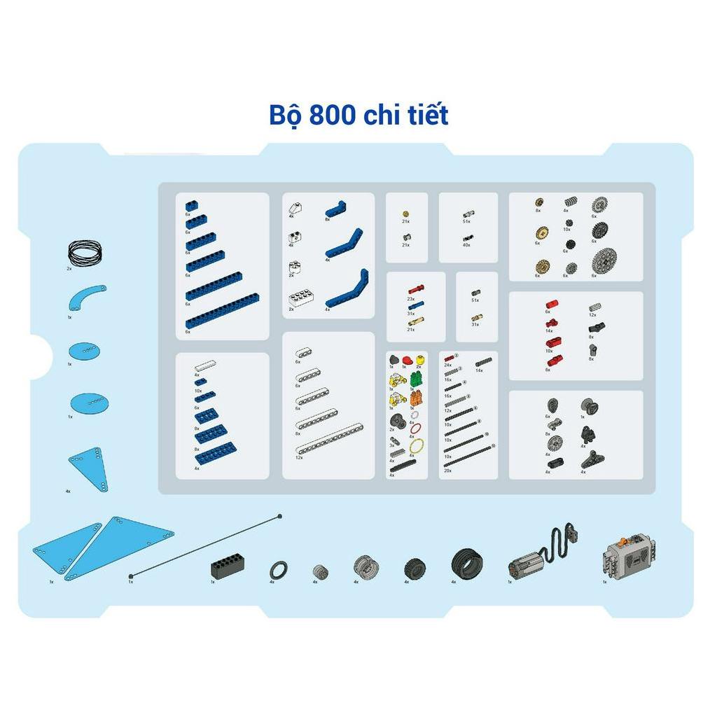 Mô hình 9686, đồ chơi lắp ráp 100+ mô hình có động cơ, hướng dẫn in màu kèm theo