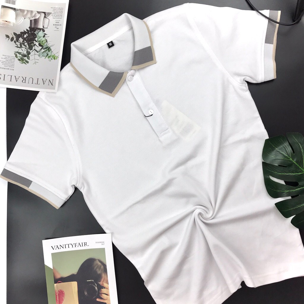 [Chất Cá Sấu] Áo Thun Nam Có Cổ, Áo Phông Nam Thời Trang Đen Trắng Cổ Kẻ Chất Vải Co Giãn 4 Chiều Thông Hơi Thoáng Mát | BigBuy360 - bigbuy360.vn