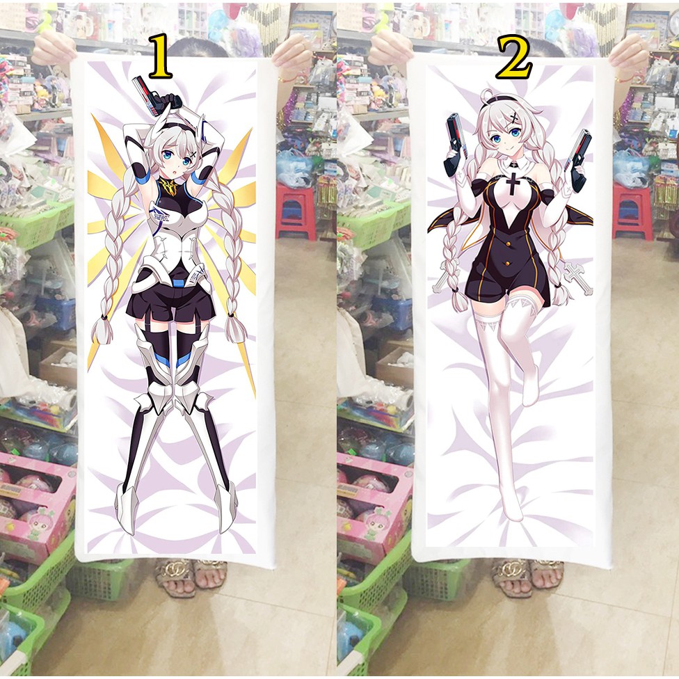 Gối ôm dài Gối ngủ anime Honkai Impact 3rd (Tặng 1 poster hoặc 1 huy hiệu)