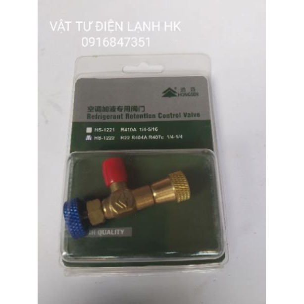 Van khoá gas chống bỏng HONGSEN HS-1221 HS-1222 gas R410A R22 R404A R407c