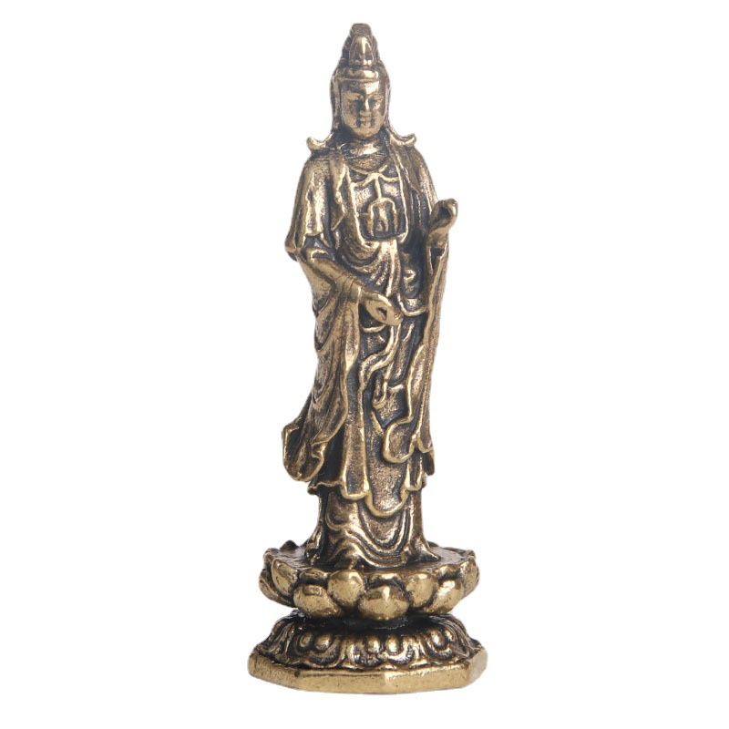 Yueying Restore Mô Hình Tượng Phật Bằng Đồng Thau Cổ Điển Phương Tây Ba Avalokitesvara As Để Bàn Trang Trí