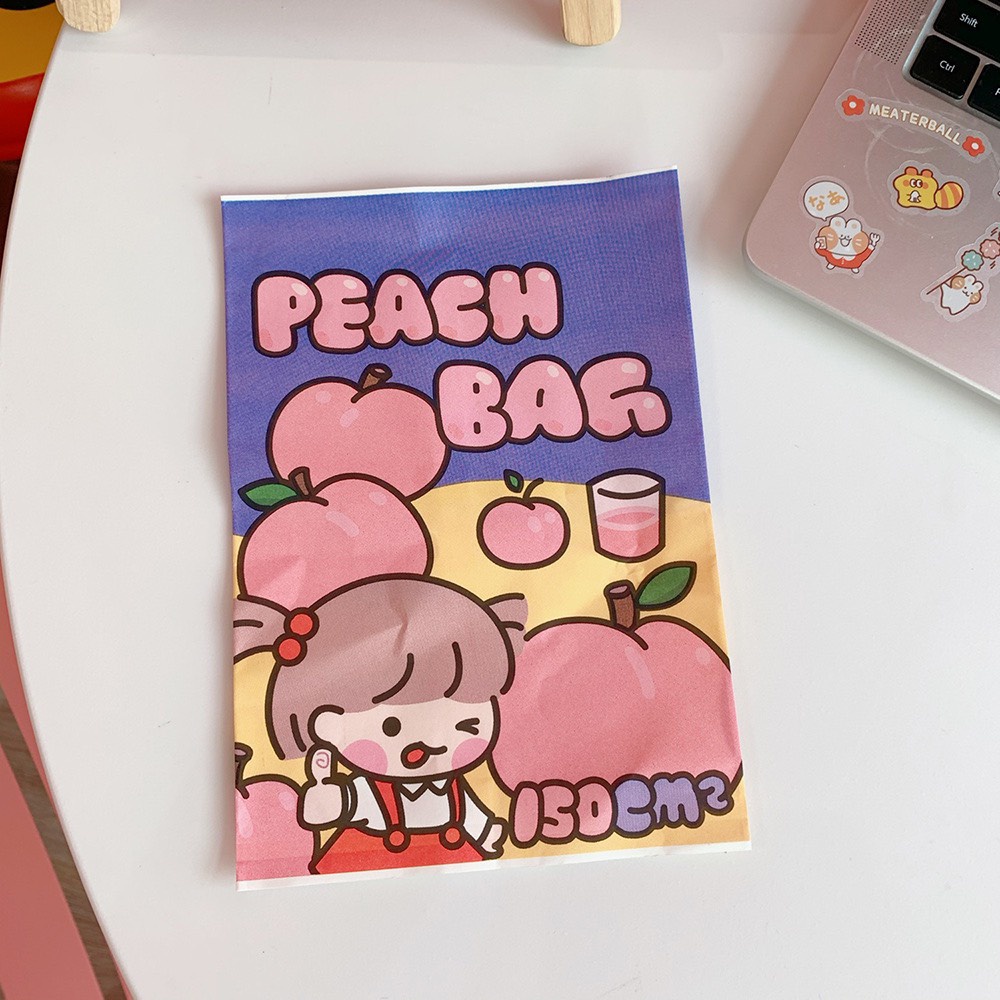 Set 5 túi giấy gió nhiều màu đựng đồ, quà tặng hình hoạt hình dễ thương, xinh xắn 21x14,5cm