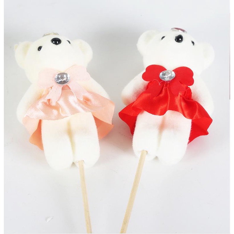 Bộ 10 Gấu Bông Mini Trang Trí Bó Hoa Cưới