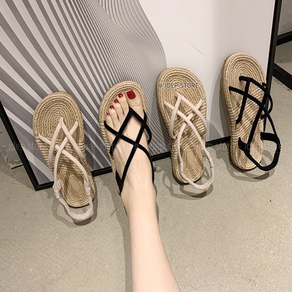 Giày sandal nhựa giả cói đi mưa chống trơn siêu bền Maipy- GL040