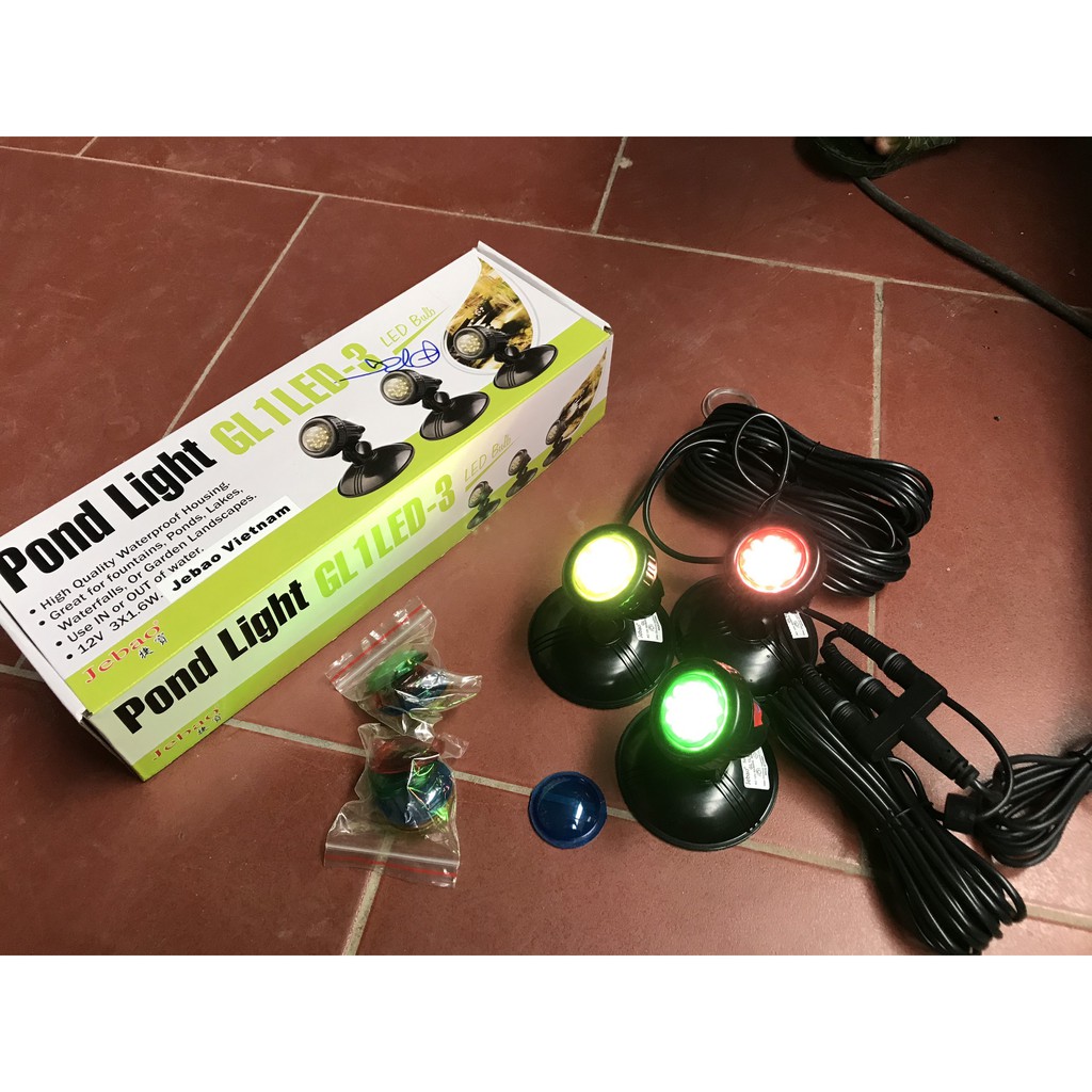 Đèn Led Chiếu Sáng Hồ Koi Jebao GL1led 3, GL 2led 3. Đèn đặt chìm hoàn toàn trong nước