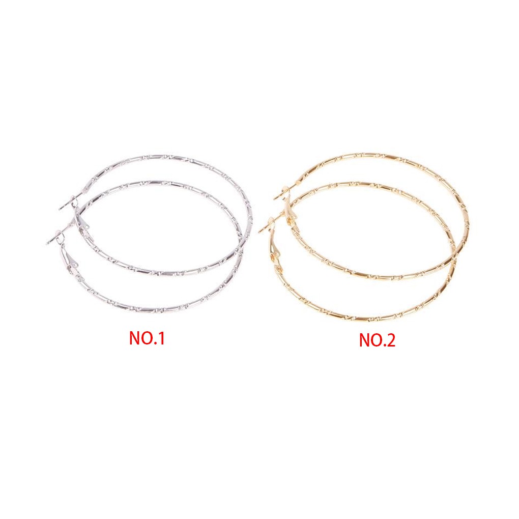 1 đôi khuyên tai cổ điển màu vàng kim/bạc cho nữ