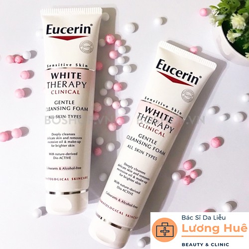 ✔️【Chính hãng】⭐Sữa Rửa Mặt Tạo Bọt Trắng Da Eucerin White Therapy Clinical Gentle Cleansing Foam 150g