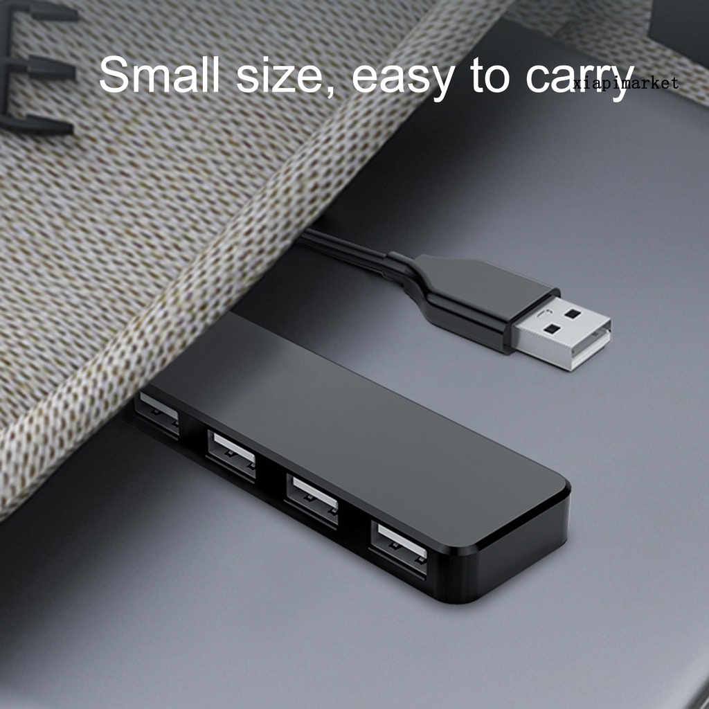 LOP_USB Hub 4-port High Speed USB2.0 480Mbps Compact Power Switch for Laptop