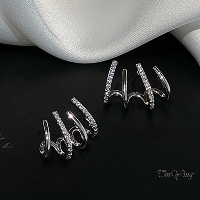 GETNOIVAS 1 Cặp Bông Tai Kim Loại Thả Dài Đơn Giản Dễ Thương Thanh Lịch Dành Cho Nữ