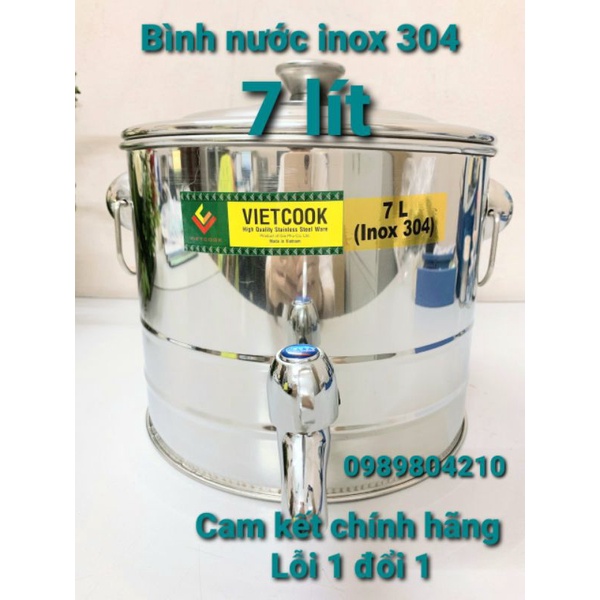 Bình đựng nước inox 7,10,15,20,25 lít có vòi SUS 304 ,Bình nước inox có vòi inox 304, CHÍNH HÃNG
