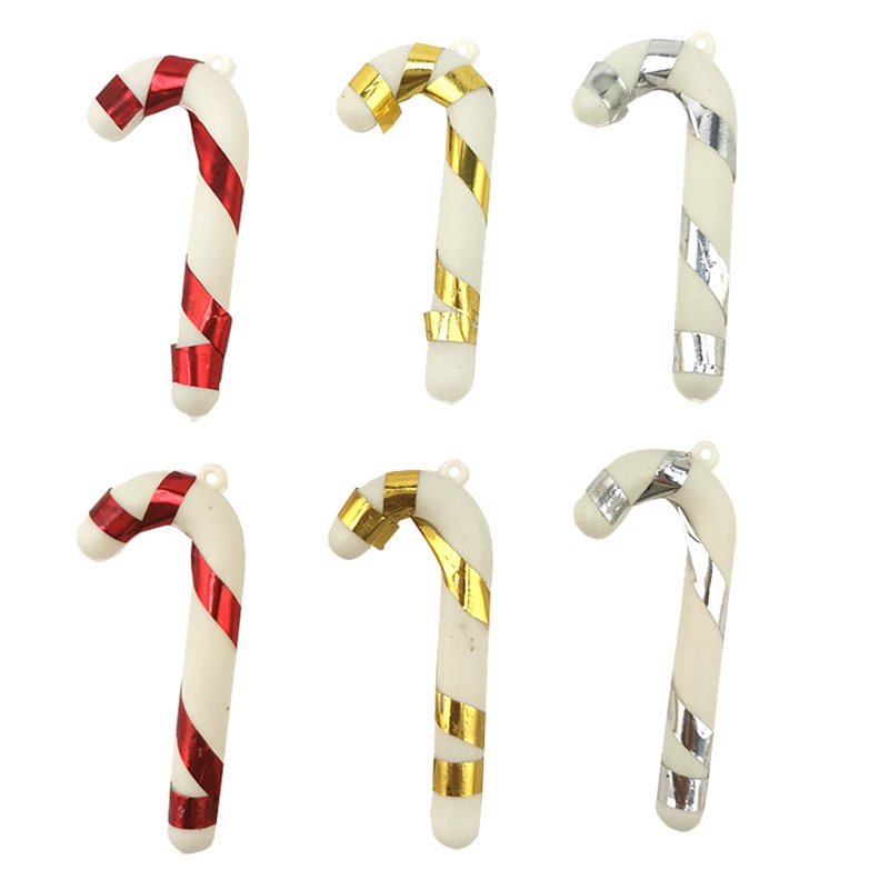 Bộ 6 cây kẹo treo trang trí cây thông Giáng sinh năm mới DIY