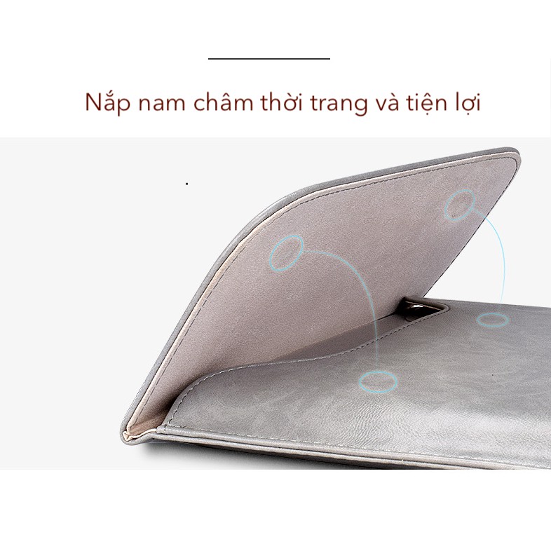 Bao da cho macbook, laptop, surface chất liệu da PU chống thấm nước dáng dọc