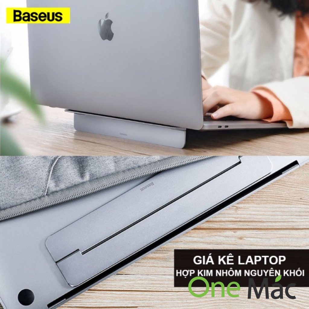 Giá Đỡ Laptop KickFlip Tản Nhiệt Macbook UltraBook chính hãng Baseus dạng dán siêu mỏng sau lưng