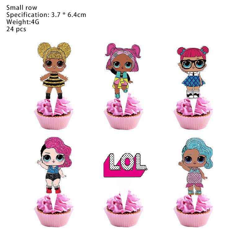 LOL SURPRISE Set 20/45 Que Cắm Trang Trí Bánh Sinh Nhật Kiểu Dáng Dễ Thương Cho Bé