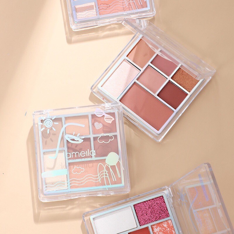 Set trang điểm Phấn mắt + phấn má + hightlight Lameila nhỏ gọn xinh xắn | BigBuy360 - bigbuy360.vn