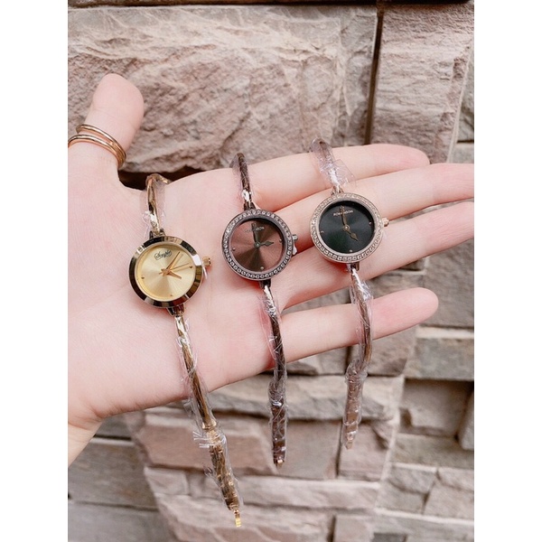 Đồng hồ nữ lắc tay nhỏ máy nhật kính sapphire Simple