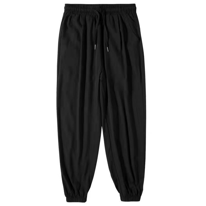 Quần Thể Thao Harem Bằng Lụa Lạnh Mỏng Dáng Rộng Dài Đến Mắt Cá Chân Khô Nhanh Thời Trang Mùa Hè Cho Nam