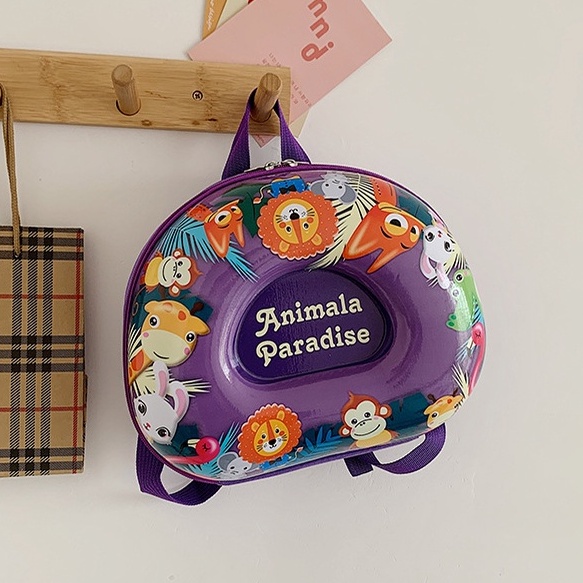 Balo trứng bán nguyệt hoạt hình cho bé đi mầm non du lịch chống thấm