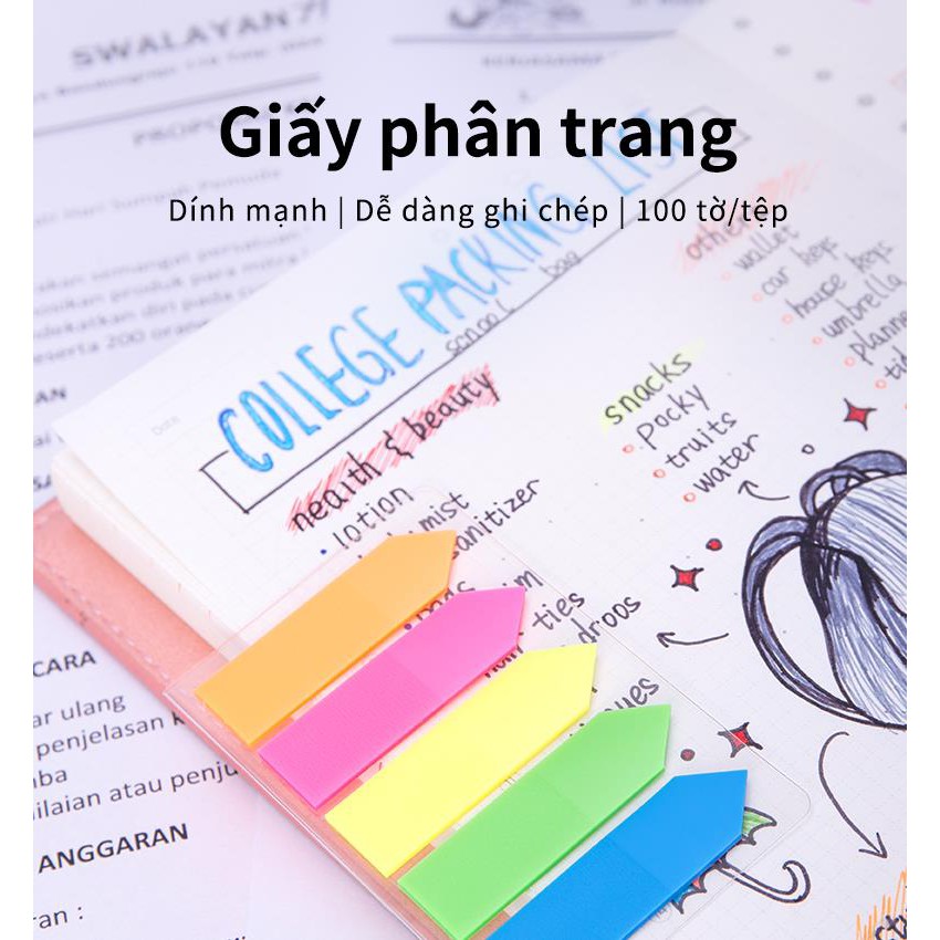 [Mã LIFEDL44 giảm 50K đơn 99K] Giấy phân trang Deli - 100 tờ/tệp - EA10602