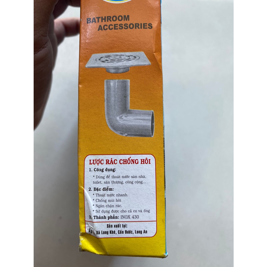 Mua Phễu thoát sàn lược rác inox cao cấp, loại 150mm x 150mm cho ống 60 ...