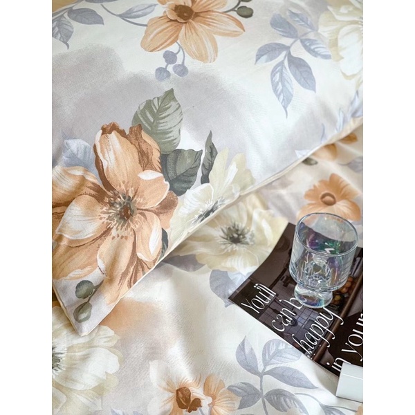 Bộ Chăn Ga Gối ❤️ cotton living 100% đủ size đệm hoa nhí Hàn Quốc miễn phí bo chun nhập khẩu Mượt Decor