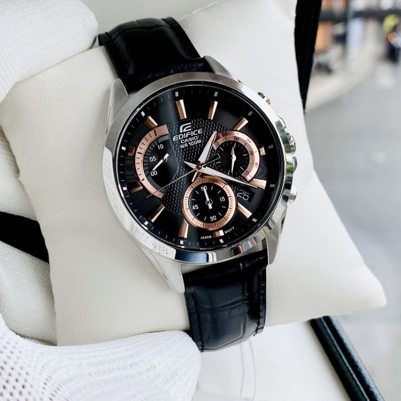 Đồng hồ kim nam dây da Casio Edifice EFV 580L 1A