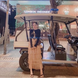 Chân váy lưới tầng dài hot hit❌chất đẹp❌