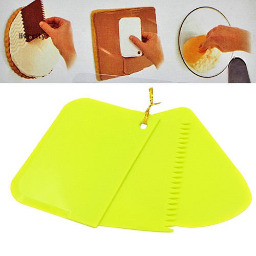 Bộ 3 món dụng cụ cạo/nạo trang trí bánh viền mịn/răng cưa chuyên dụng
