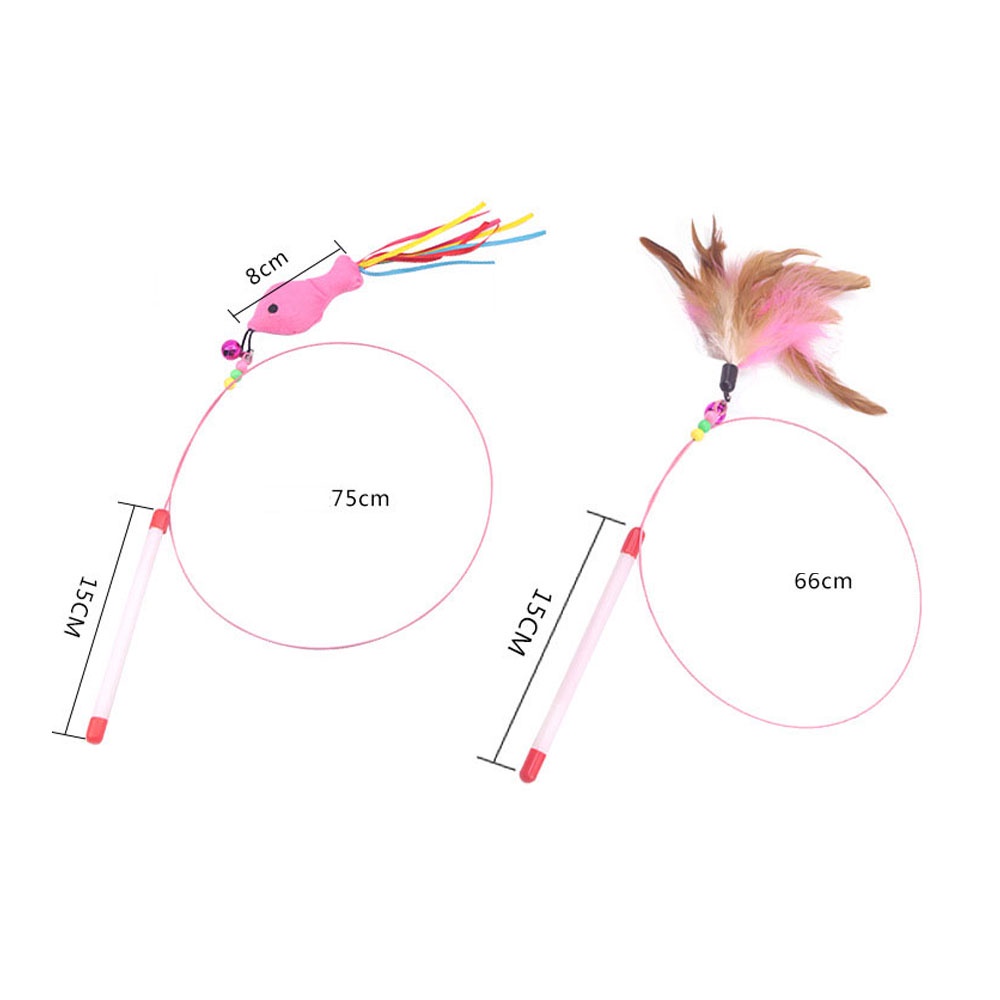 Cần Câu Mèo Dây Thép Đính Chuông Vui Nhộn DC2707 MIAOCAT