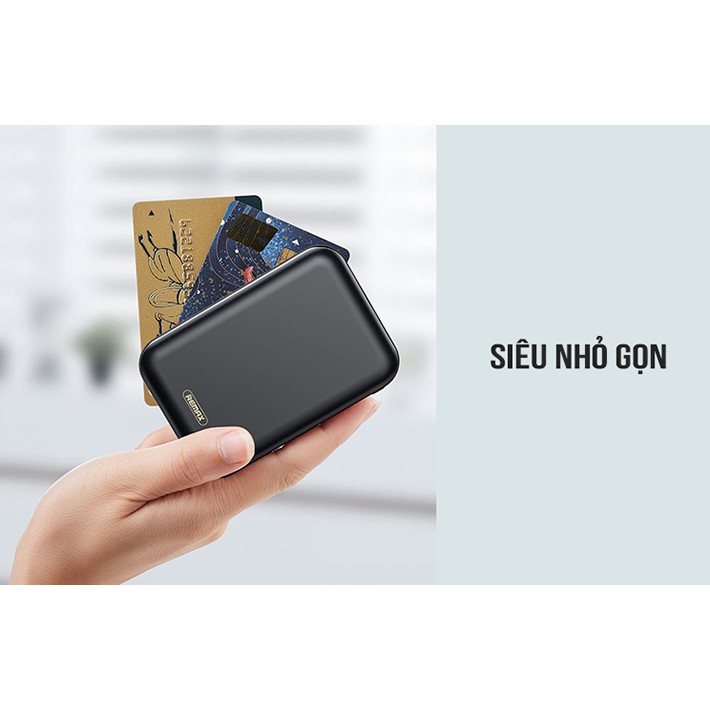 [ chính hãng ] Pin sạc dự phòng dung lượng 10000mAh remax Rpp-26 - hỗ trợ sạc vào micro và Type-C  ( MÀU NGẪU NHIÊN )