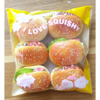 Set 6 Đồ Chơi squishy Mềm Hình hamburger Cho Bé