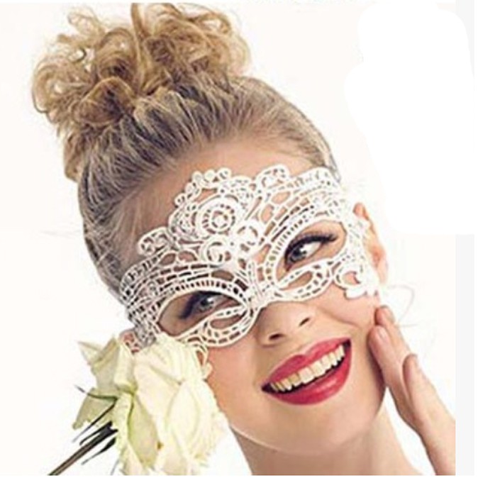 Mặt nạ ren Cosplay cho nữ - Màu trắng