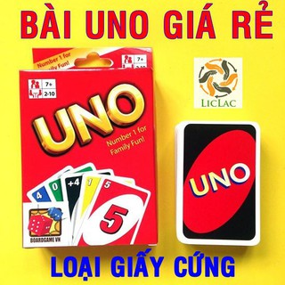  Bài UNO Cơ Bản Loại XỊN - Bài Giấy Cứng - Góc Cạnh Đẹp - LICLAC  Rsp13  I[DEAL TỐT]