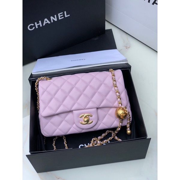Túi đeo chéo nữ thương hiệu thời trang cao cấp Channel Cn 𝘾𝙝𝙖𝙣𝙚𝙡 da thật bản Classic size 20