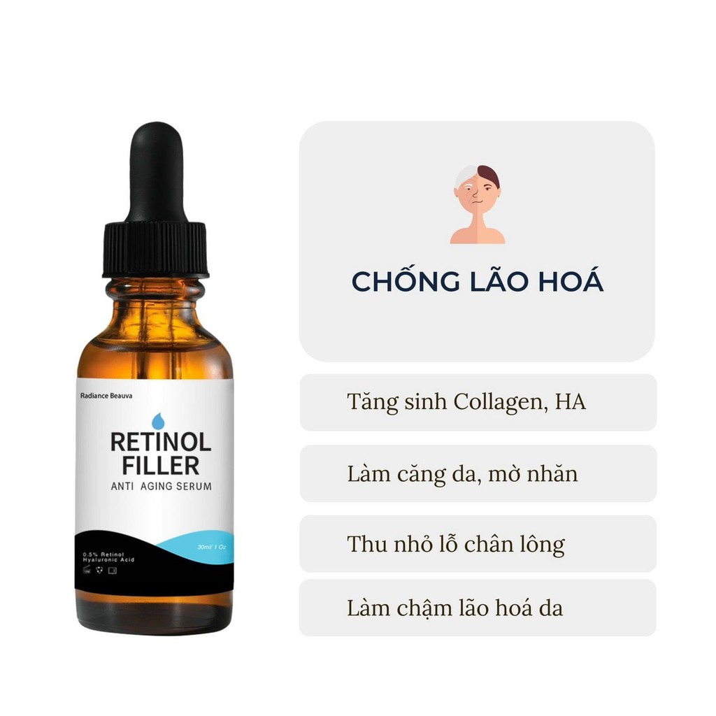 Retinol Filler chống lão hoá, thu nhỏ lỗ chân lông, căng bóng trẻ hoá da | BigBuy360 - bigbuy360.vn
