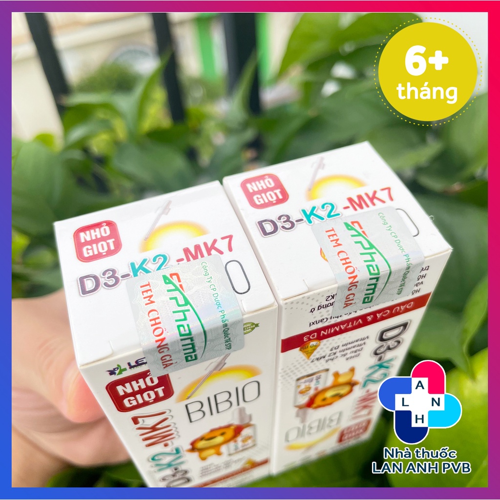 D3 K2 MK7 nhỏ giọt BIBIO – Bổ sung vitamin D3, DHA, hỗ trợ giảm còi xương cho bé.