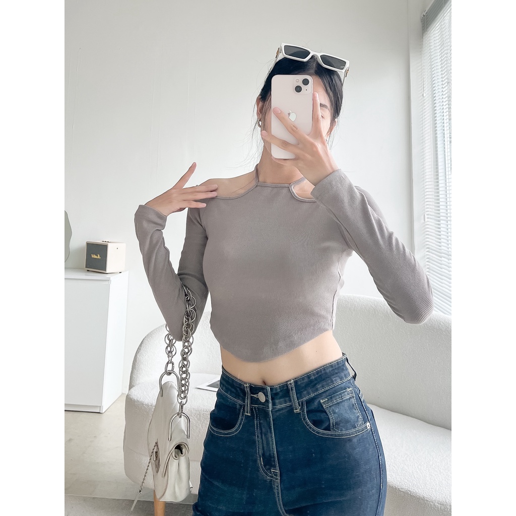 ÁO THUN GÂN CỔ YẾM ZAREEN THU129