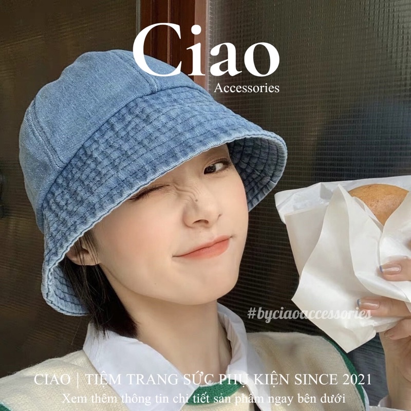 [HOẢ TỐC 1H] Nón tai bèo/ Nón vành hoạ tiết màu jean phong cách trendy mã 02 Ciao accessories