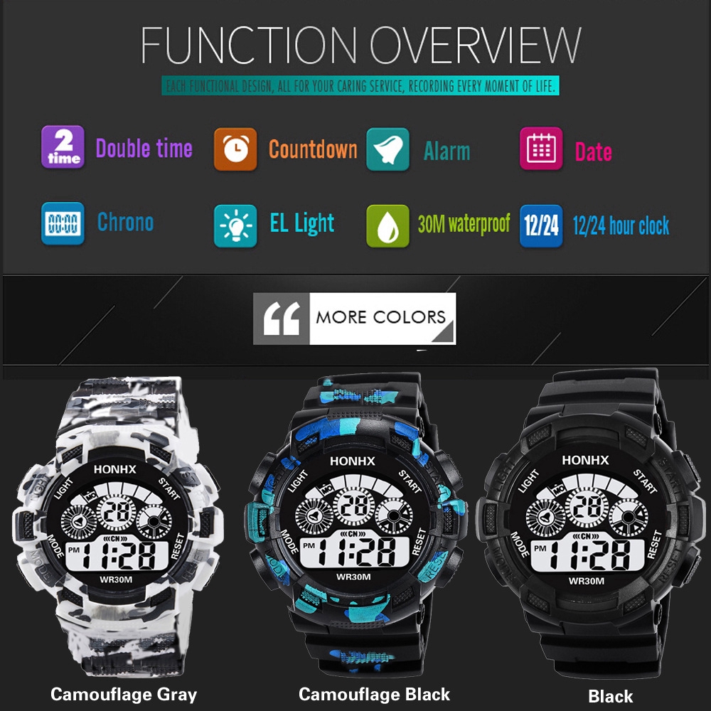 Đồng hồ điện tử nam honhx họa tiết rằn ri | BigBuy360 - bigbuy360.vn