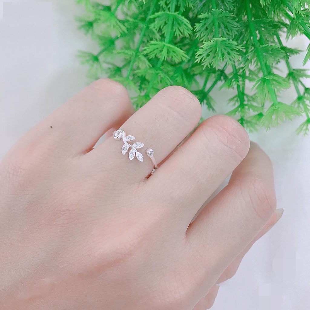 Nhẫn bạc nữ, nhẫn nữ bạc ta ss925 đính đá chuẩn xịn, cam kết sáng đẹp không xỉn màu - Mã TSJ14