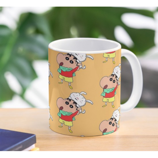 Cốc sứ tráng men cao cấp in hình Shin - Chan cậu bé bút chì siêu dễ thương