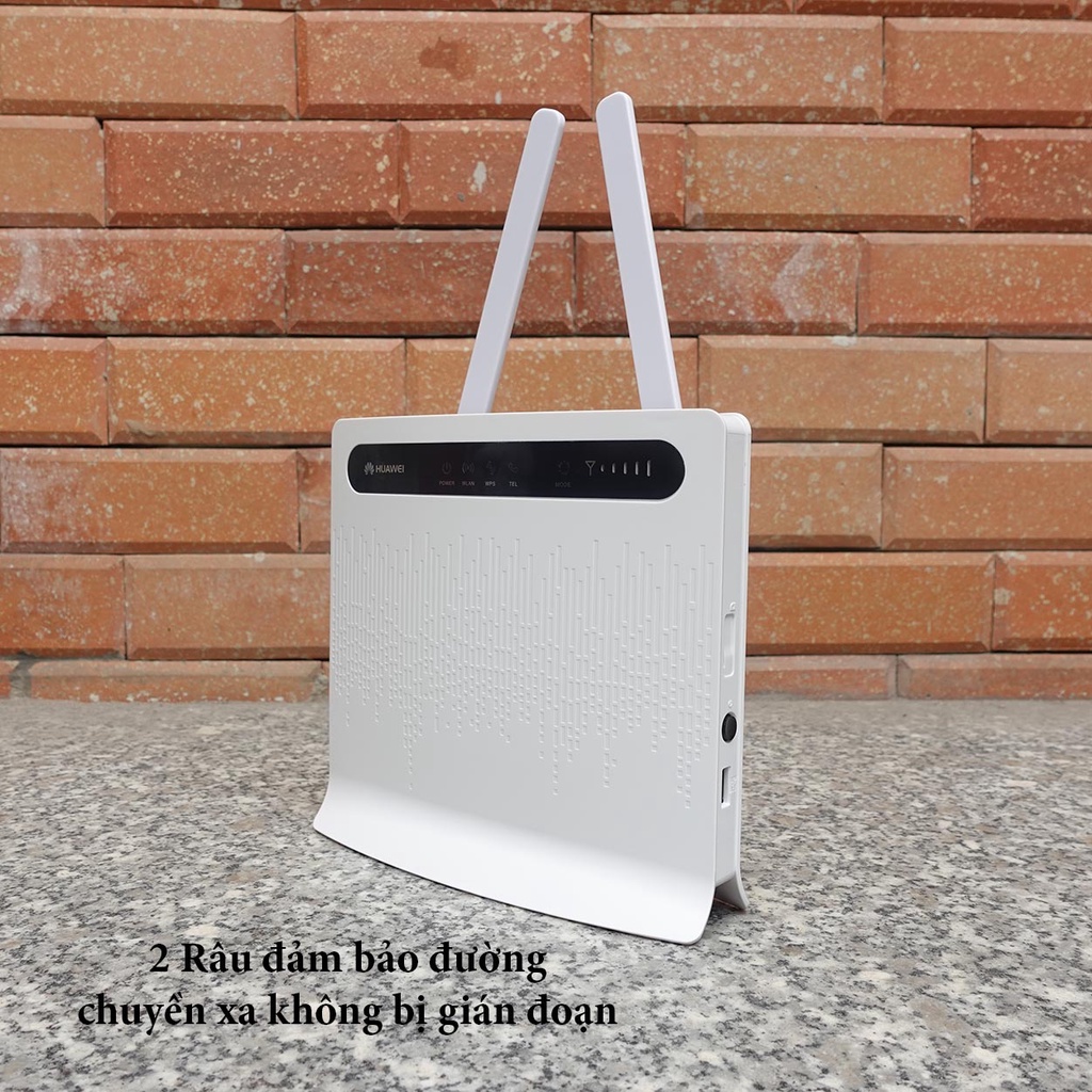 Bộ Phát wifi Huawei B593u-12 | Bộ phát Wifi 3G/4G LTE 100Mbps, Chịu tải 32 máy đồng thời | Hàng Chính Hãng