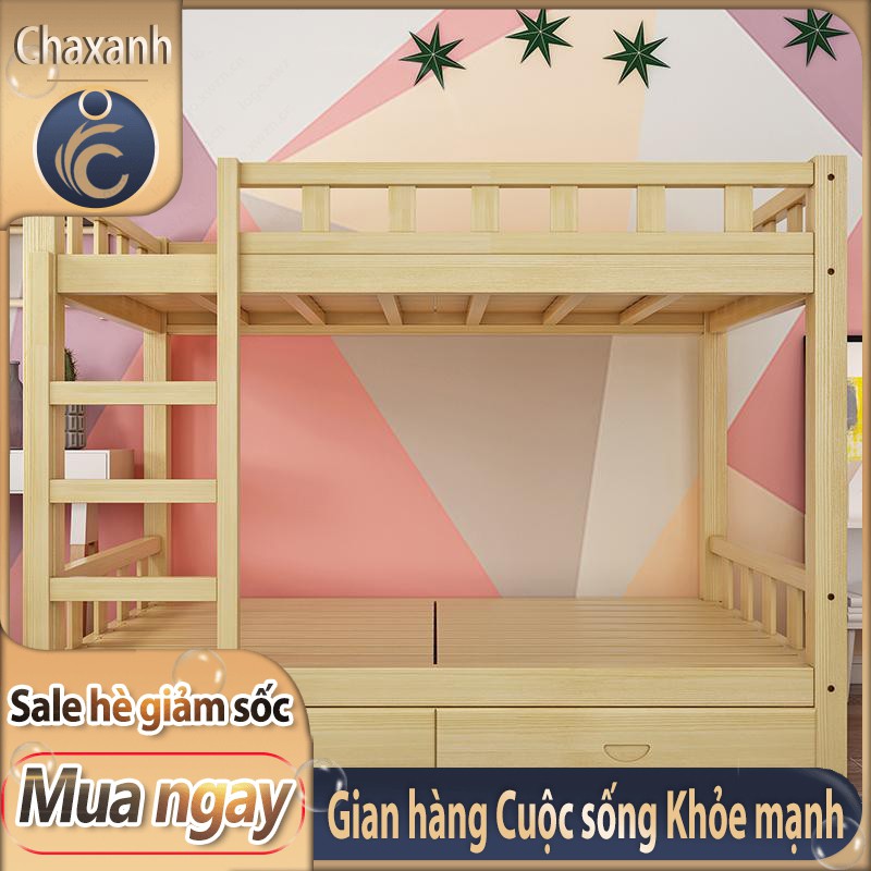 Giường tầng gỗ chất lượng cao giường tầng trẻ em người lớn 190*90*160cm (có ngăn kéo) chatluongtot FU128*