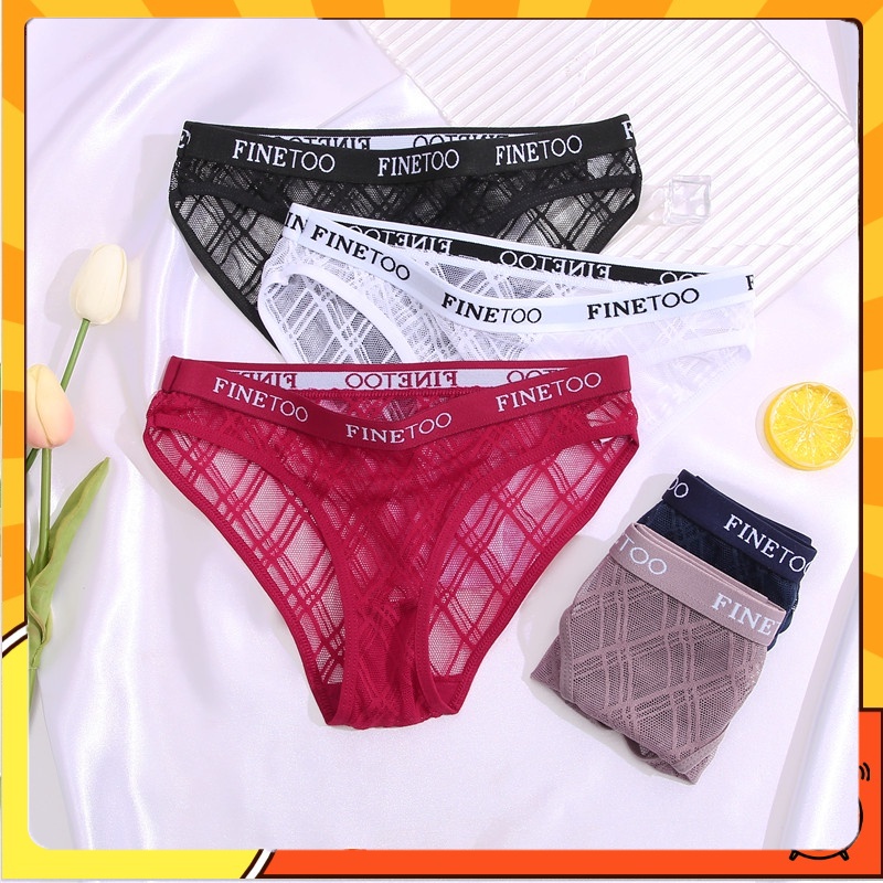 Quần lót ren in chữ thời trang quyến rũ cho nữ size M-2Xl