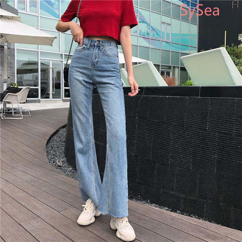 Quần denim dài lưng cao thiết kế ôm sát tôn dáng